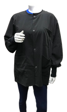 Load image into Gallery viewer, Diagnostic Medical Sonography Scrub Jacket, Black (DMS 150)