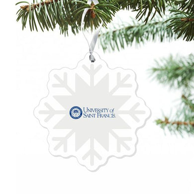 USF Snowflake Ornament, White