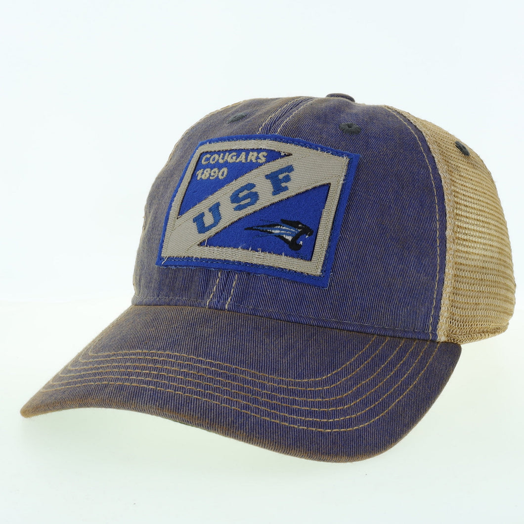 Old Favorite Trucker Snapback Cap, Blue (F24)