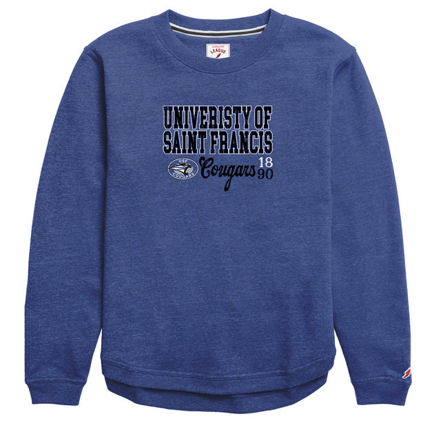 Victory Springs Ladies Crewneck | Heather Royal Blue