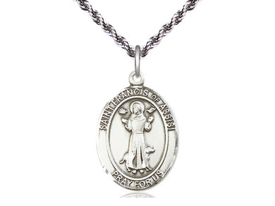 St. Francis Oval Pendant Chain | Pewter