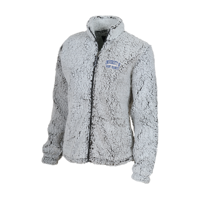 Ladies Full Zip Sherpa Jacket, Frosty Grey