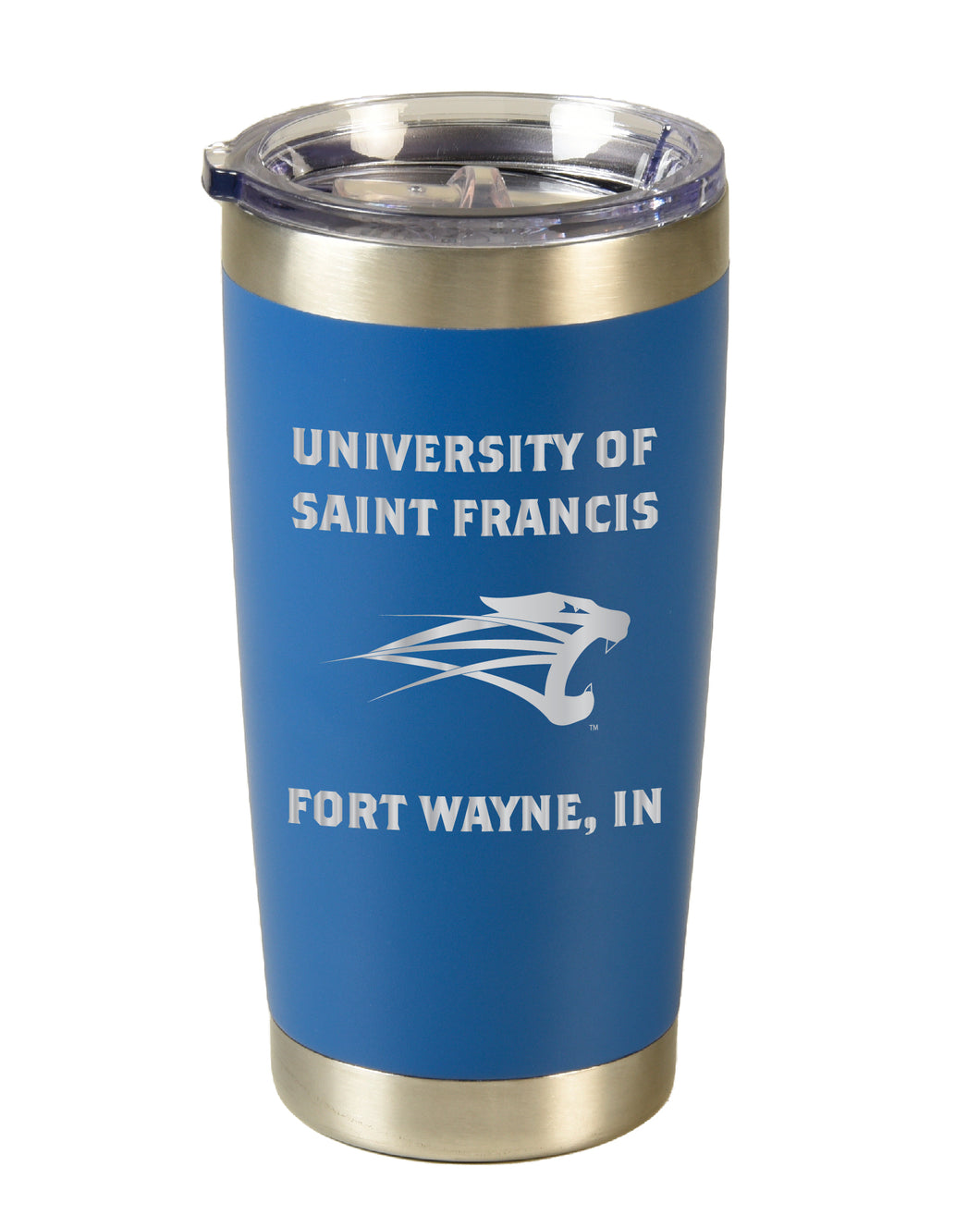 20 oz. Powder Coated Stainless Steel Tumbler, Royal