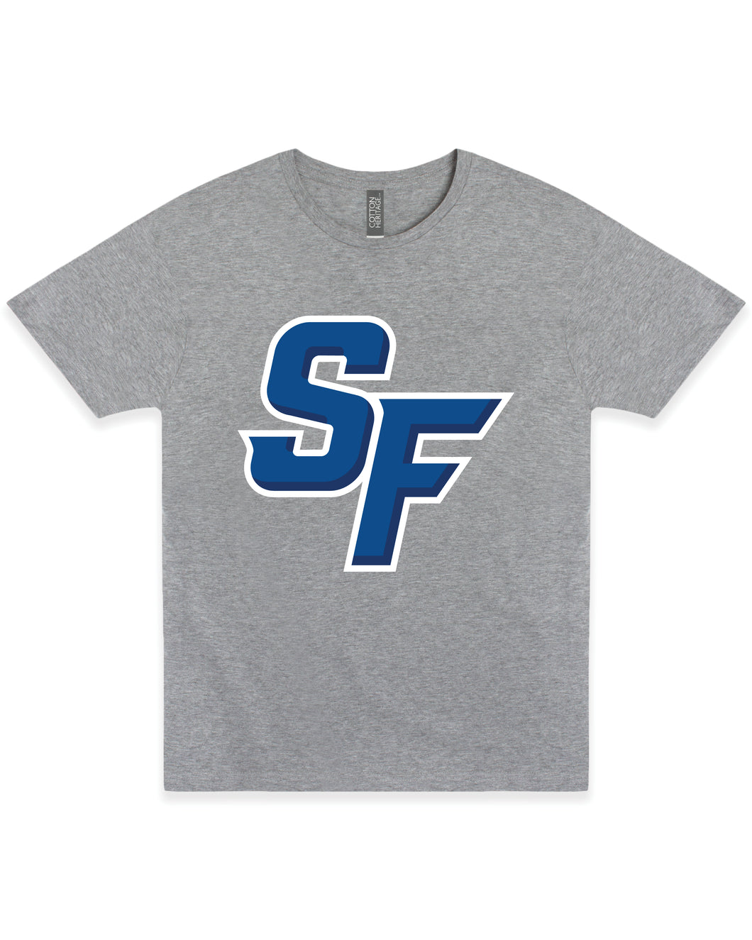 School Initials Tee | Athletic Heather