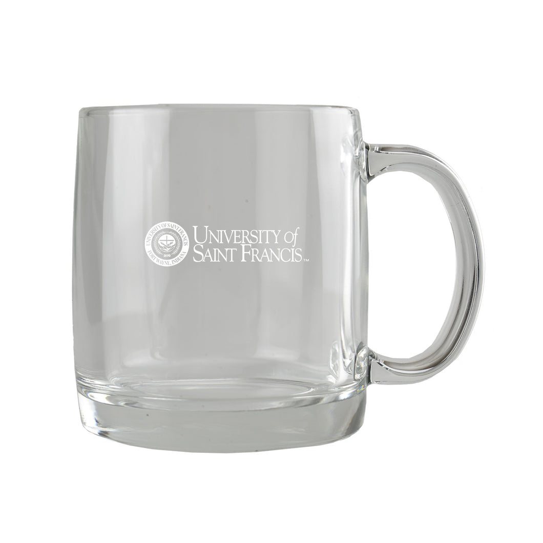 13OZ.  GLASS ETCHED MUG